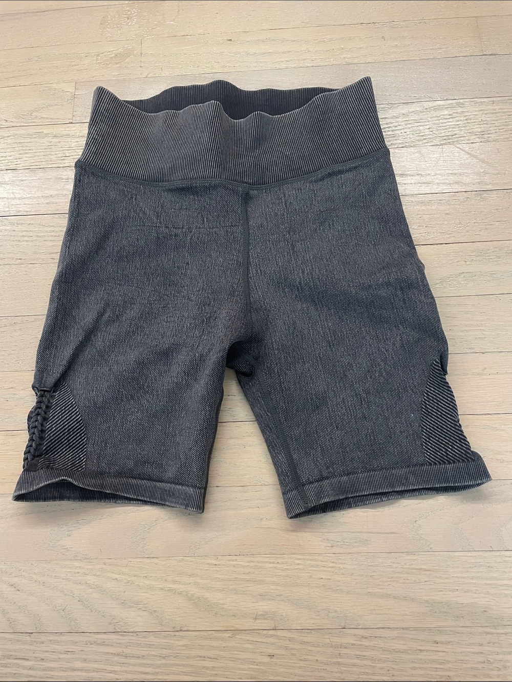 aerie Black Ribbed Active Shorts
